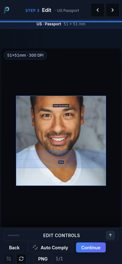 Passlens overview — wizard layout